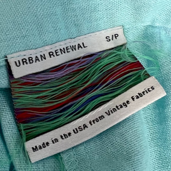 UO urban renewal blue linen pants - Picture 3 of 6